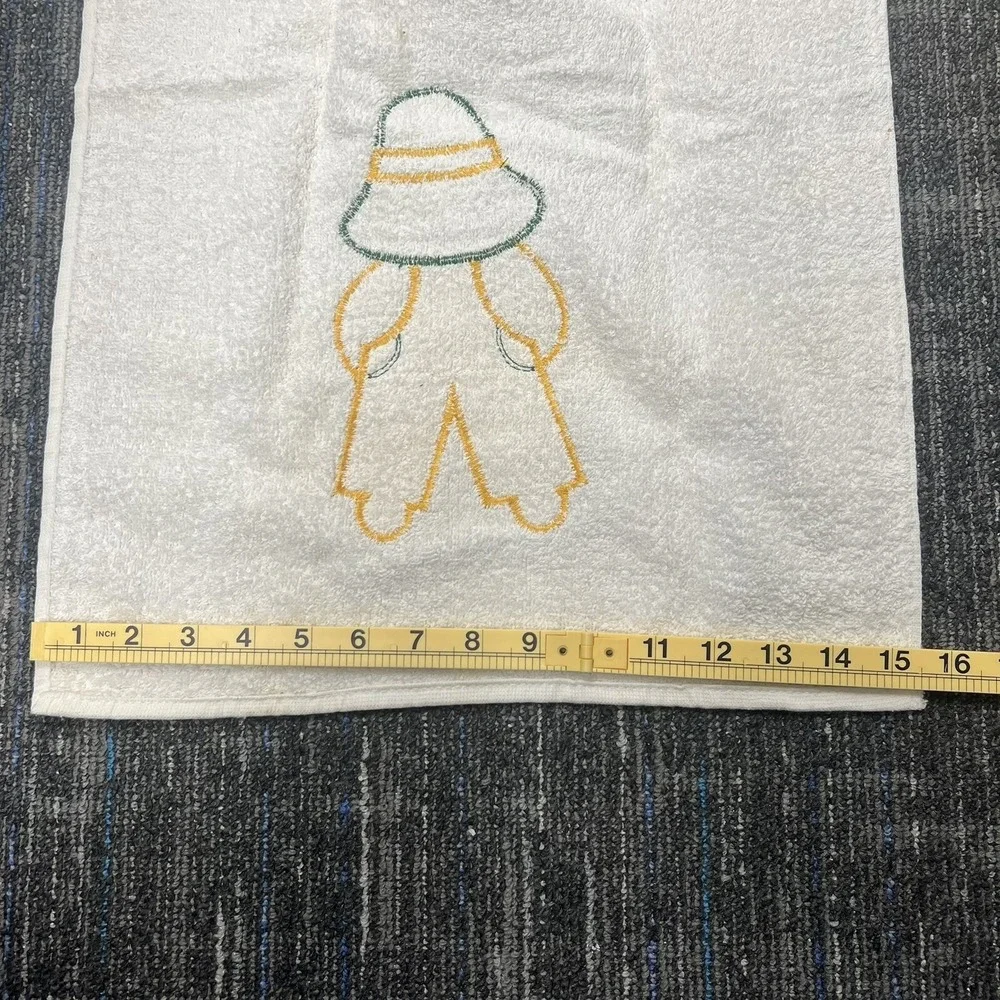 Vtg CANNON  kitchen towel Sugar & Spice Farmer & Sun Bonnet Oven Mitt Pot Holder